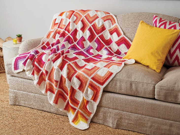 Hot Crochet Square Blanket