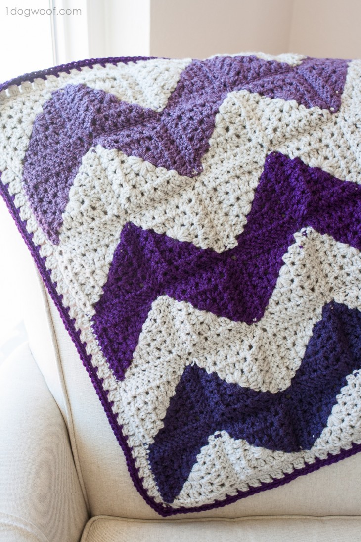 Granny Square Chevron Afghan