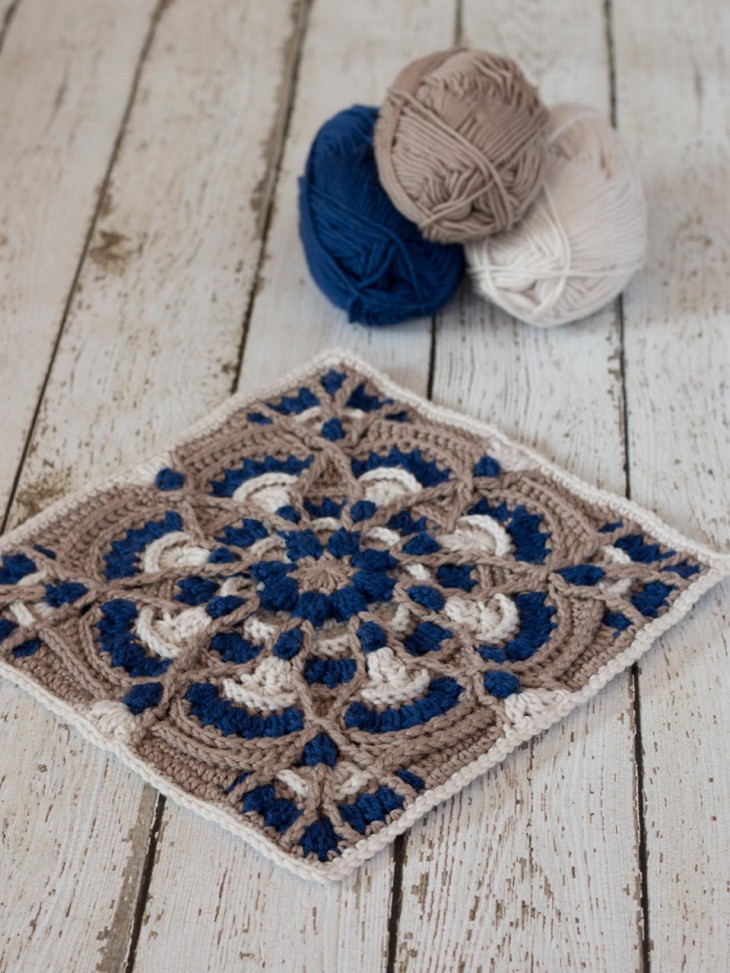 Perfectly Provincial 12andquot; Crochet Square Pattern