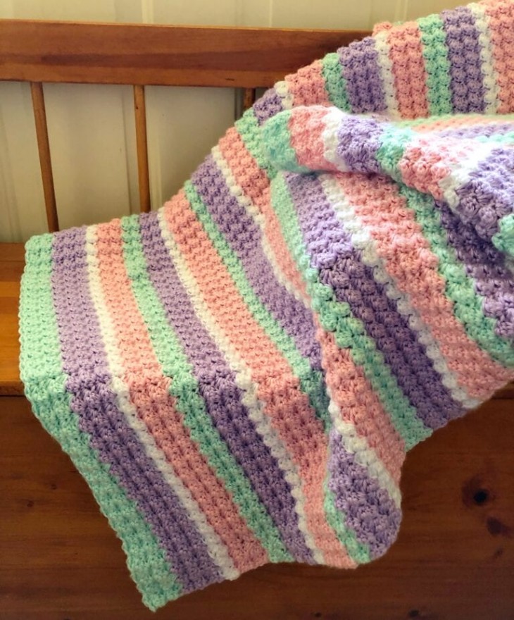 Textured Pastel Baby Blanket
