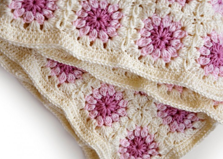 Bloom Granny Square Throw