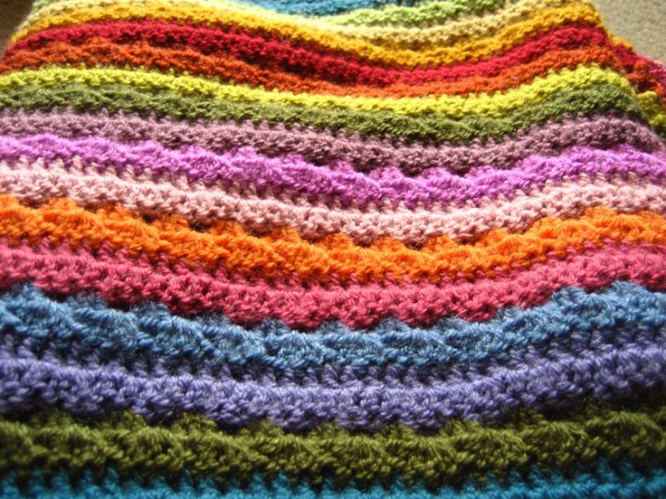 Relaxing Rainbow Crochet Blanket