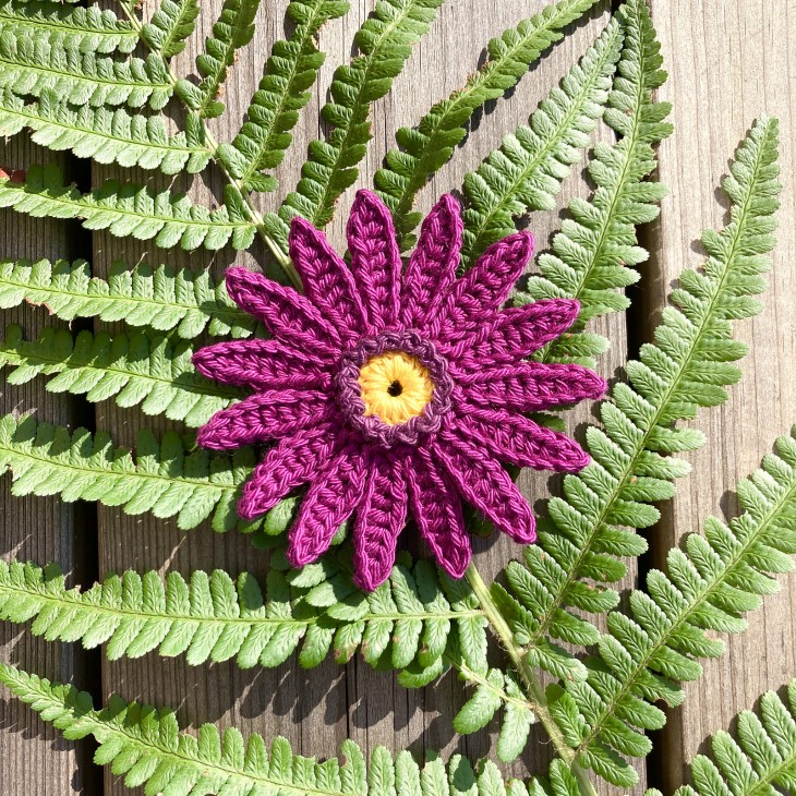 Crochet Autumn Gerbera Flower