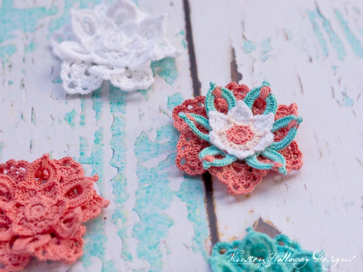 Crochet Tropical Flower Hair Clip