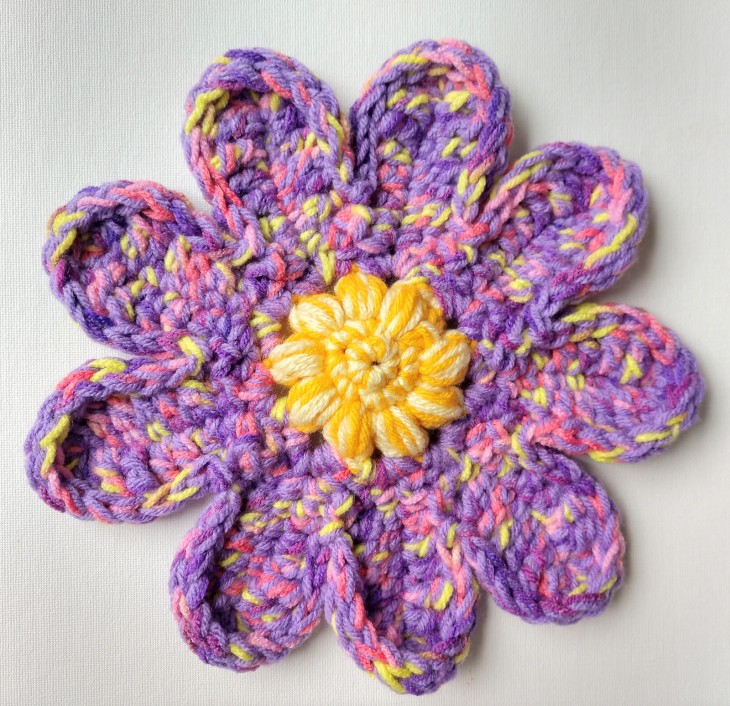Crochet Large Yarn Bombing Flower