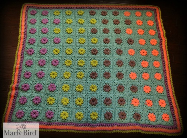 Blooming Granny Square Baby Afghan