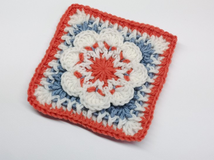 3d Flower Crochet Square Pattern
