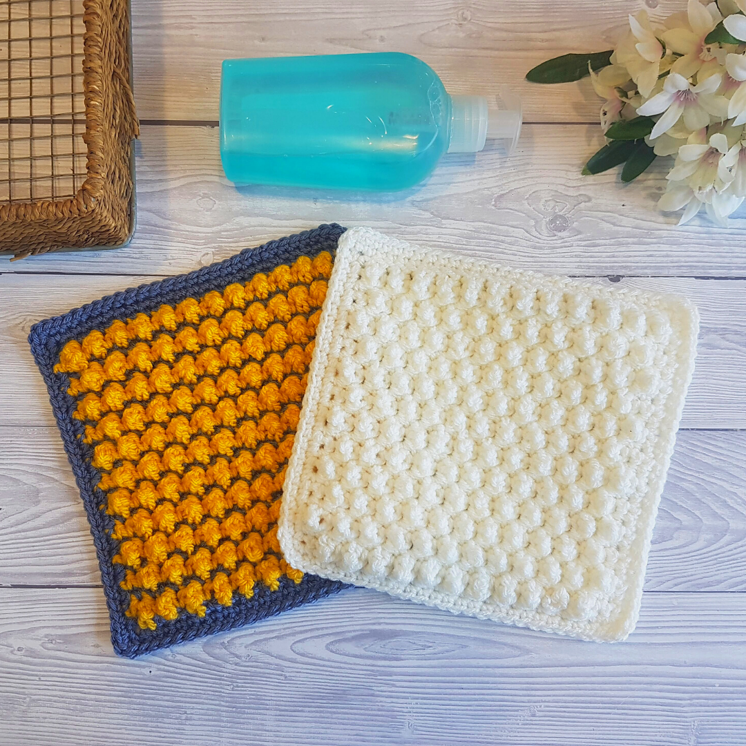 Cobble Stitch Crochet Dishcloth  Pattern