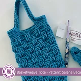 Basketweave Drink Tote Easy Crochet Bag Pattern