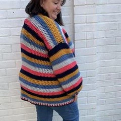 Stripy Crochet Cardigan