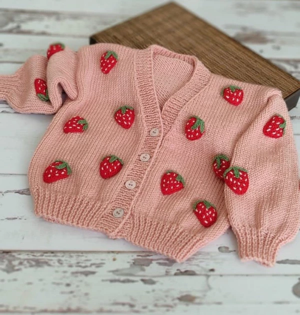 Strawberry cardigan crochet pattern