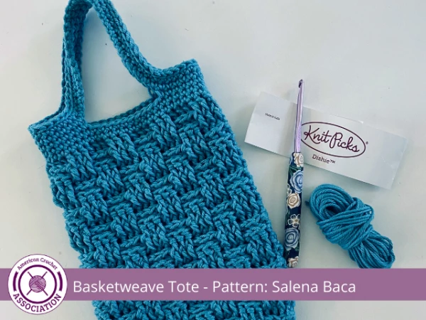 Basketweave Drink Tote Easy Crochet Bag Pattern