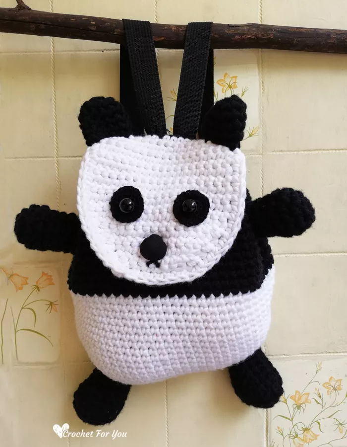 Crochet Panda Backpack