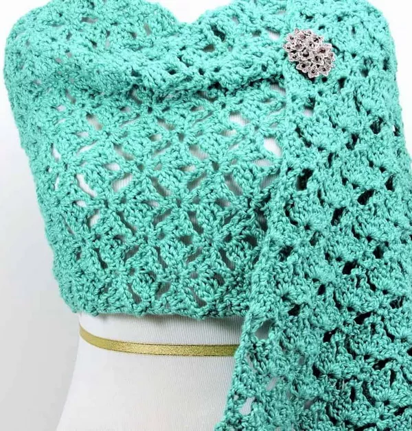 Emerald Lace Crochet Wrap