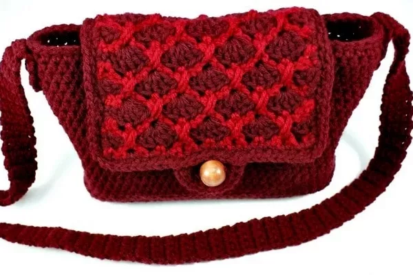 Ruby Red Crochet Purse