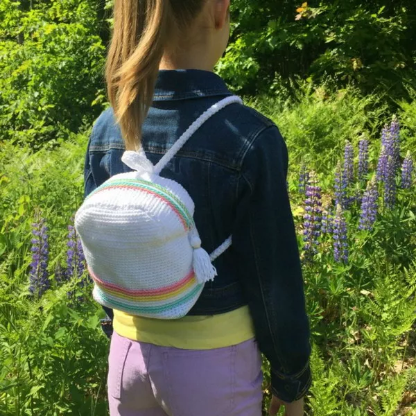 Striped Mini-Backpack