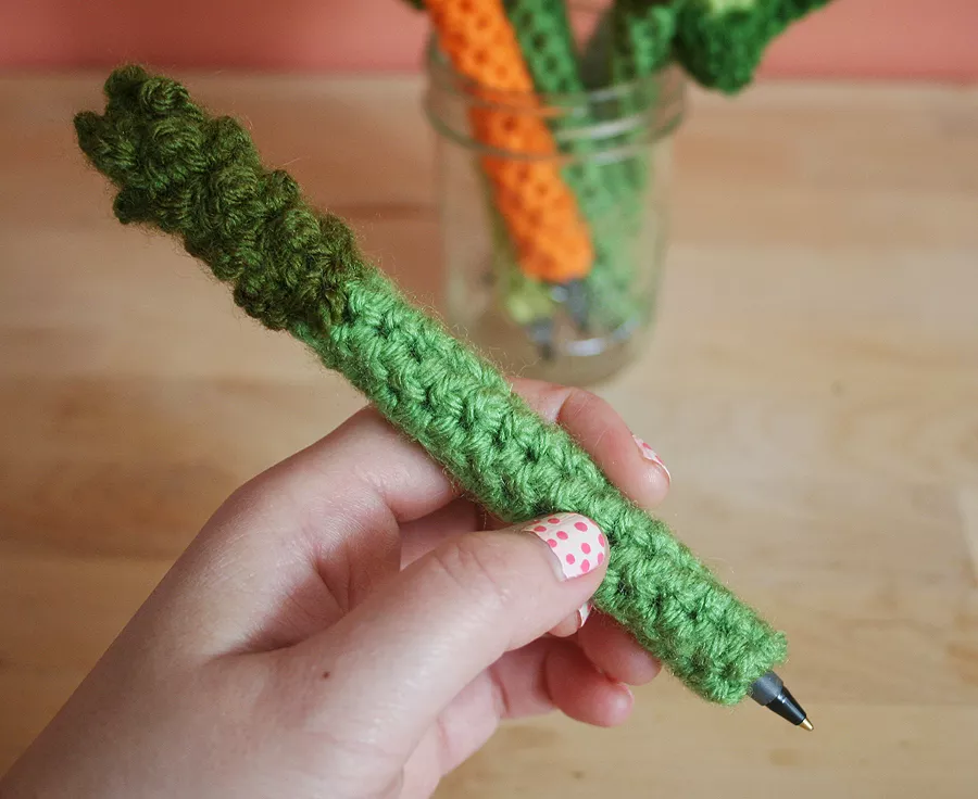 Veggie Crochet Pen Cozy