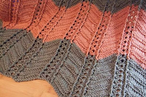 Crocheted Shell Ripple Afghan