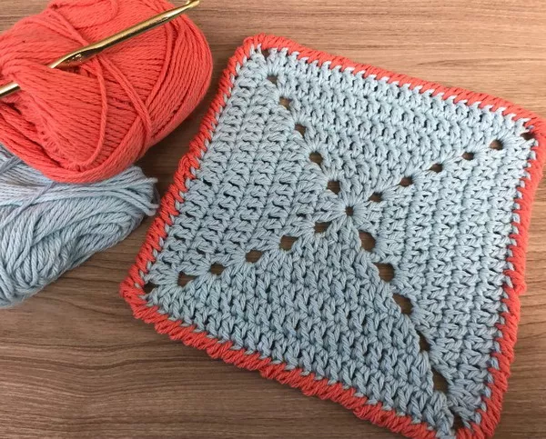 Delightful Crab Stitch Crochet Dishcloth