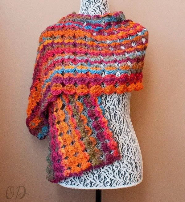 Painted Sunrise Summer Crochet Wrap