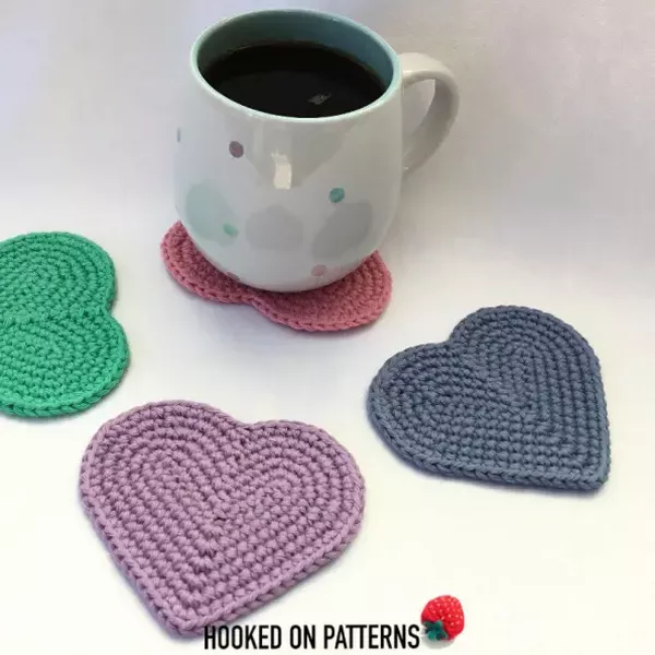Simple Heart Coasters
