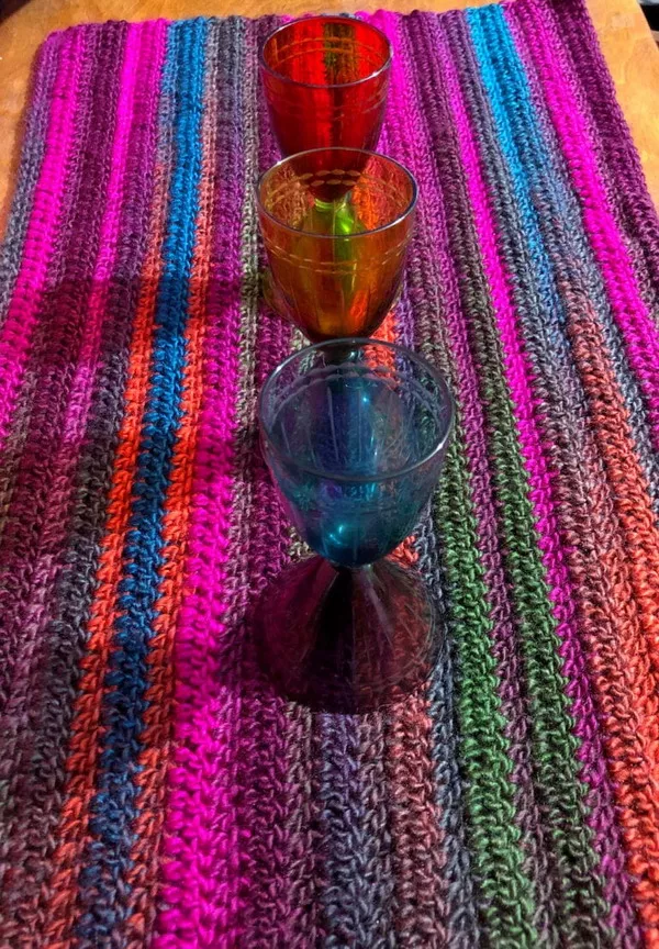 Vibrant 4-Hour Crochet Table Runner