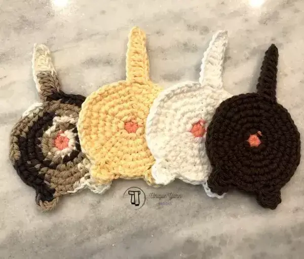 Cat Butt Coaster Crochet Pattern