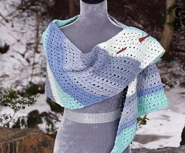 Frosty Weather Crochet Shawl Pattern