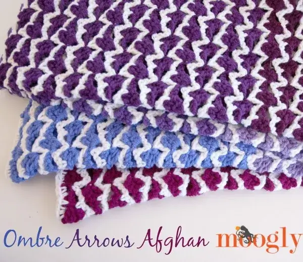 Ombre Arrows Afghan