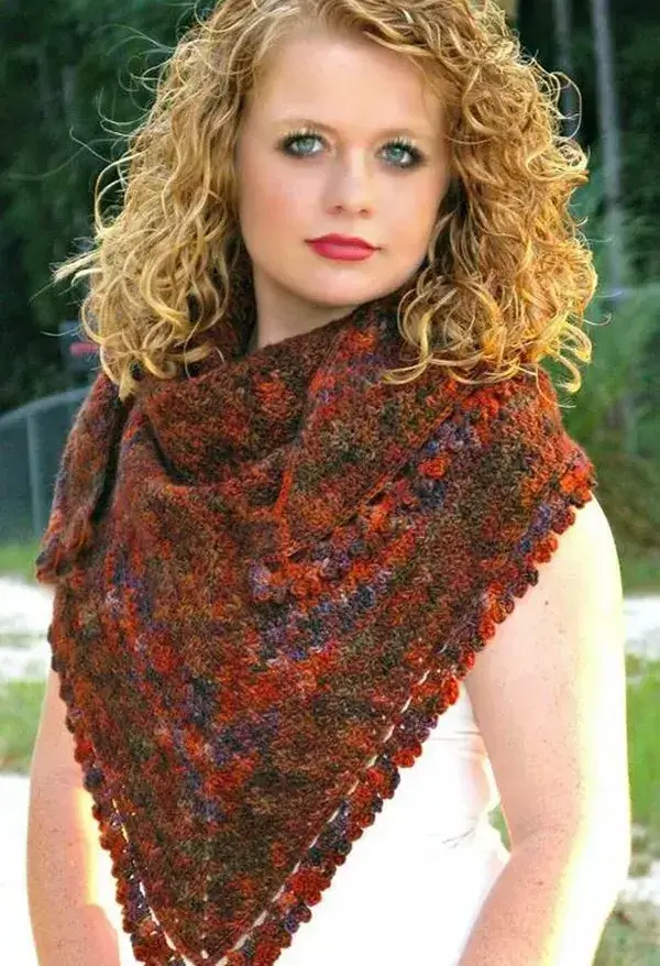 Pumpkin Spice Crochet Shawl