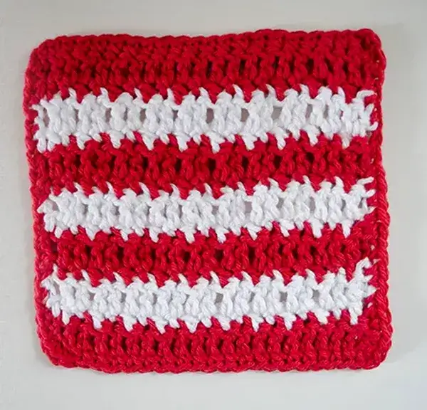Santa's Little Crochet Dishcloth Pattern