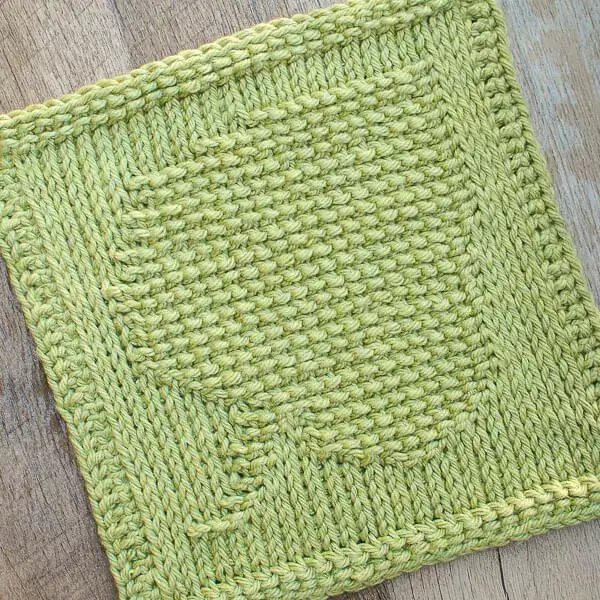 Tunisian Crochet Leaf Dishcloth