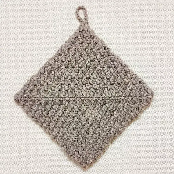 Easy Double Thick Textured Crochet Square Potholder