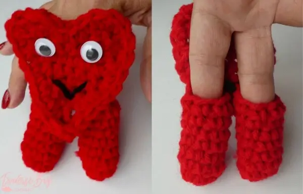 Heart Finger Puppet