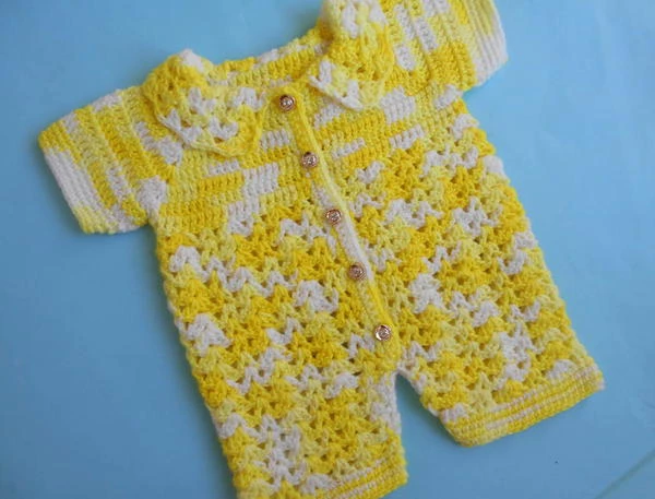 Baby Romper Sweater /Easy Crocheted Baby Jumper Sweater