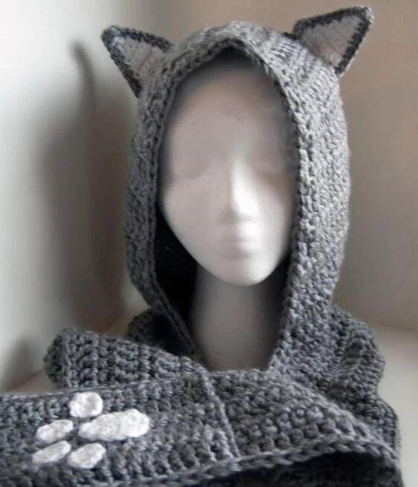Cozy Cat Hooded Scarf