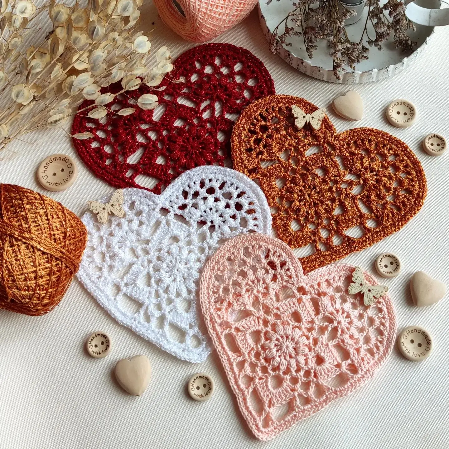 Crochet Hearts Diagram