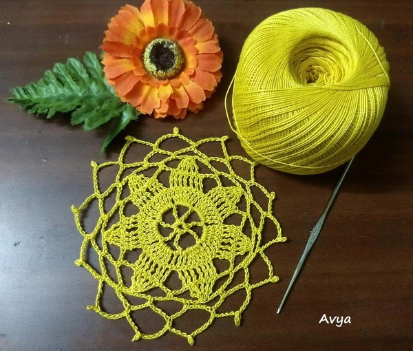 Free Pattern Floral Doily