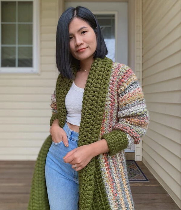 Long Crochet Cardigan