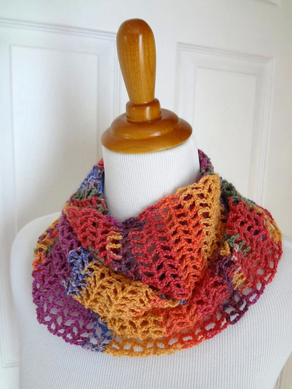 Pretty and Bright Crochet Scarf