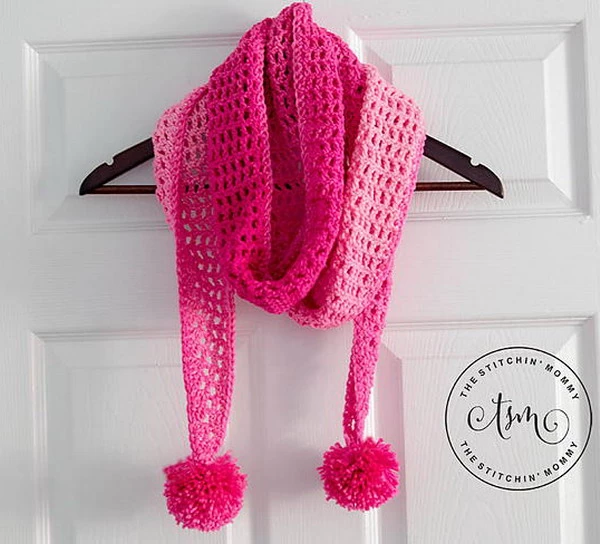 Pretty in Pink Angled Scarf