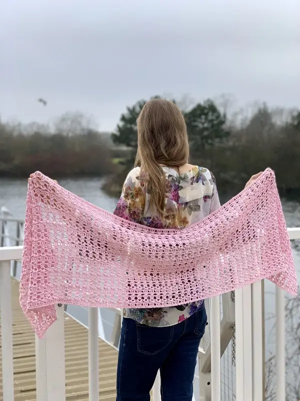 Puffs And Crosses Lace Shawl