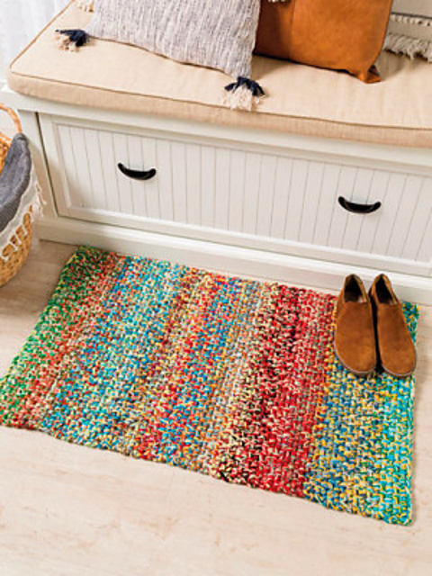 Linen Stitch Scrap Rug