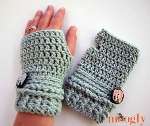 Ups and Downs Fingerless Mitts