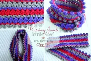 Kissing Jewels Infinity Scarf