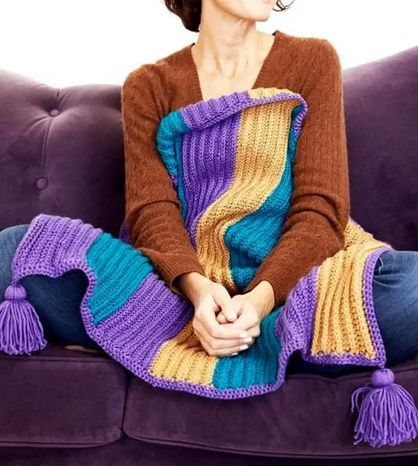 Bright Stripe Crochet Blanket Pattern