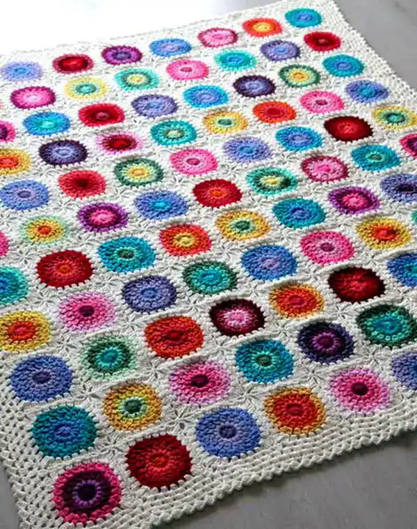 Color Wheel Blanket Crochet Pattern