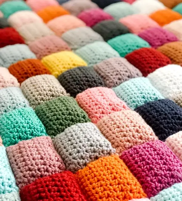 Crochet Puff Quilt Blanket Pattern