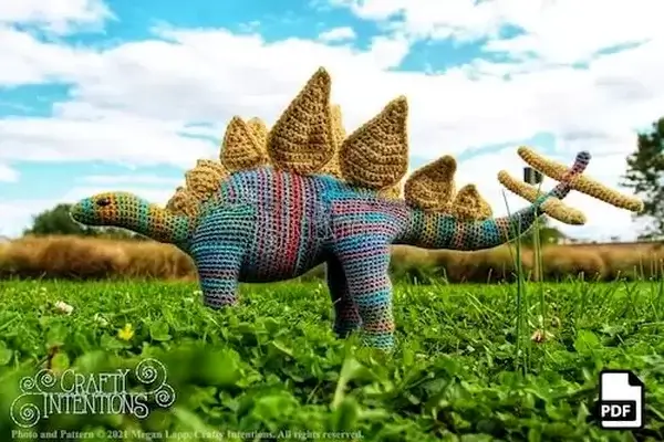 Crochet Stegosaurus Pattern by Crafty Intentions