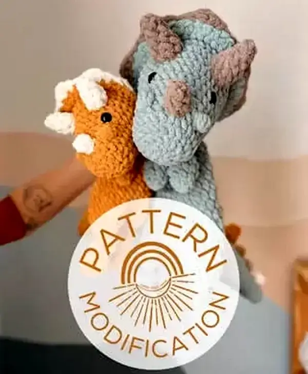 Crochet Triple Triceratops Pattern